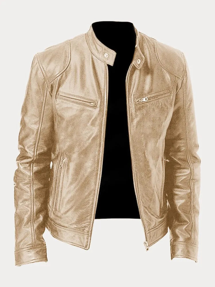 Jordan™ | Men's Minimalist and Versatile Leather Jacket